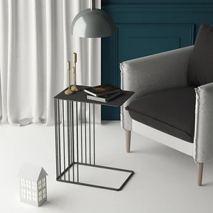 3Art Metal Modern Tasarım Dekoratif C Sehpa - Çok Amaçlı Metal C Sehpa- Yan Sehpa