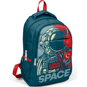 Coral High Kids Üç Bölmeli Sırt Çantası Çivit Desenli Konforlu Kullanım 14389