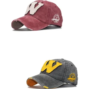 2'li Şapka, Cap Şapka, Erkek Kadın Şapka, W Şapka, W Snapback Takım