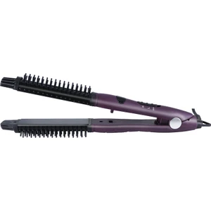4 In 1 Seramik Styler Saç Bigudi Fırça Düz Ve Kıvırmak Kıvrık Demir Perma Saç Tarak Armut Çiçek Elektrikli Yuvarlak Fırça Şekli | Kıvrık Ütüler (Mor) (Yurt Dışından)