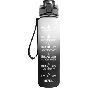 1L Büyük Kapasiteli Bpa'sız Su Şişesi - Siyah (Yurt Dışından)