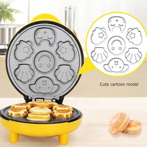 Mini Elektrikli Hayvan Şekilli Waffle Makinesi 900W - Sarı (Yurt Dışından)