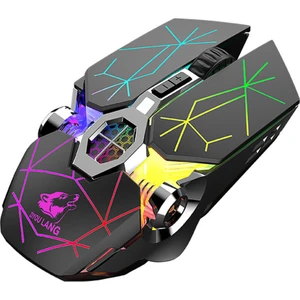 X13 2.4G Kablosuz Gaming Mouse 6 Düğme 2400 Dpı Usb Şarj Edilebilir Sessiz Arka Işık Fareler Gamer Bilgisayar Pc Için Optik Fare (Yurt Dışından)