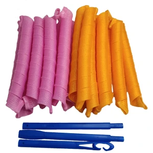 Saç Silindirler Salyangoz Şekli Değil Dalga Formu 55 Cm 18 Adet Spiral Yuvarlak Bukleler Saç Bigudi Yumuşak Saç Bigudi Bendy Saç Silindirleri Dıy | Saç Silindirleri (Yurt Dışından)