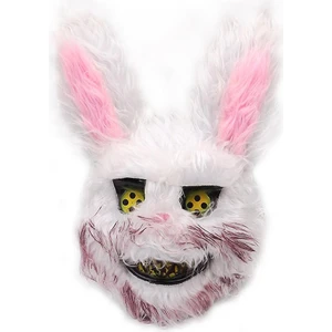 Kanlı Bunny Peluş Maske Cadılar Bayramı Festivali Korku Maskesi Bunny Headgear Kadınlar Cosplay (Yurt Dışından)