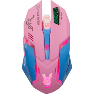 Usb Kablosuz Oyun Fare Pembe Bilgisayar Profesyonel E-Spor Mouse 2400 Dpı Renkli Aydınlatmalı Sessiz Fare Lol Veri Dizüstü Pc (Yurt Dışından)