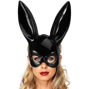 Bunny Maskesi Masquerade Tavşan Maskesi Kadınlar  Siyah Uzun Kulaklar Tavşan Bunny Party (Black1) (Yurt Dışından)