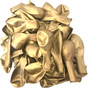 Patladı Gitti 12 Inç Krom Gold Balon 10 Adet