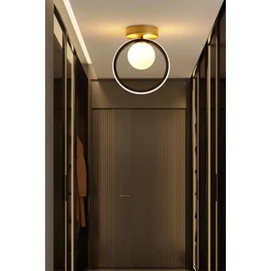 Ömür Avize Mila Ledli Plofonyer Beyaz Camlı Ledli Tekli Avize