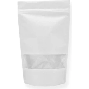 Pencereli Beyaz Kağıt Doypack (8.5X14.5) 100 Adet