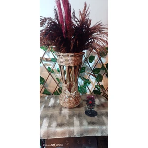 Tasarım Diyarı Ndan Geri Dönüşüm Hasır Örgüsü Çok Şık Vazo