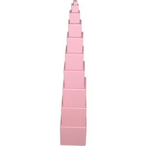 Kırtkırt Ahşap Montessori Pembe Kule