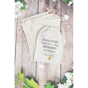 Hangover Kit Kesesi - 10 Adet - Hangovers Only Last A Day Memories Last Forever Baskılı