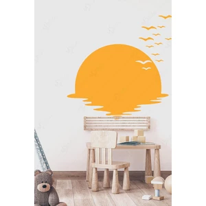 Batan Güneş ve Kuşlar Çocuk Bebek Odası Sticker Seti