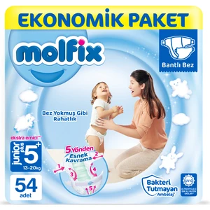 Bebek Bezi 5+ Beden Junior Plus Ekonomik Paket 54 Adet