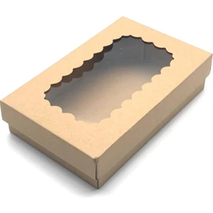 Feza Kutu 16X24X6 Kraft Pencereli Çok Amaçlı Kutu Karton Kutu (10 Adet)
