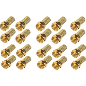 Rg6 Gold F Konnektör Uydu Anten Kablo Jakı 50 Adet
