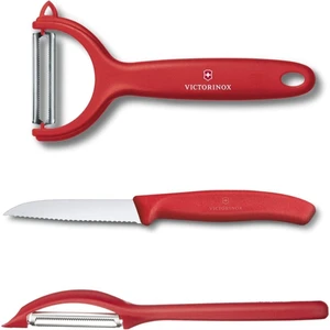 Yan ve Sapan Soyacak 8 cm Tırtırlı 3'lü Set Kırmızı