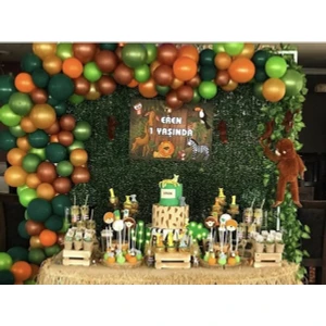 Best Parti Safari Konsept Balon ve Balon Zinciri 50 Adet + 5 mt Balon Zinciri