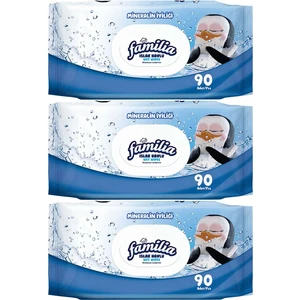 Islak Havlu Mendil Mineralin Iyiliği 90 Yaprak Plastik Kapaklı 3 Lü Set 270 Yaprak