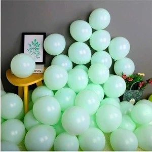 Best Parti Makaron Balon Su Mint Yeşil 12 Inç 100 Adet+5 mt Balon Zinciri