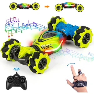 Hareket Sensörlü 4WD 2.4 Ghz Rc Dublör Oyuncak Araba - Sarı - mavi (Yurt Dışından)