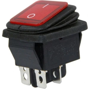 IC-104W Kırmızı Geniş Körüklü Işıklı Anahtar On/off Switch 4p