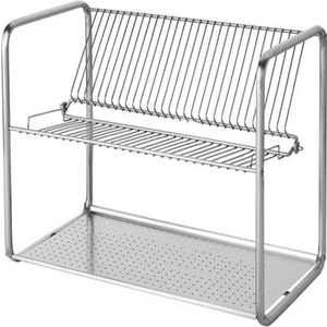IKEA 2 Katlı Bulaşık Sepeti  Paslanmaz Çelik Bulaşıklık 27X50 cm