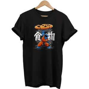 Kurabiye Canavarı Baskılı %100 Pamuk Oversize T-Shirt Büyük Beden Tişört