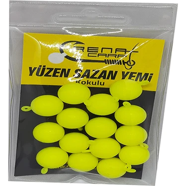 Sr Sazanrig Renat Carp Yüzen Kulplu Kokulu Fluo Yeşil Top  Sazan Yemi 14 mm  (10