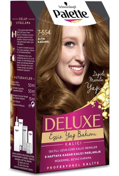 Schwarzkopf Palette Deluxe 7-554 Altın Karamel Saç Boyası