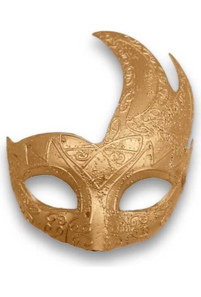 Big Party Store Plastik Kabartmalı Gold Maske