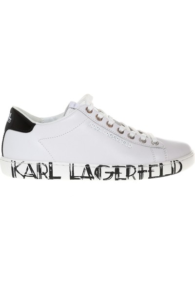 Karl Lagerfeld Kupsole Iı Art Deco Lo Lace Beyaz Kadın Deri Sneaker