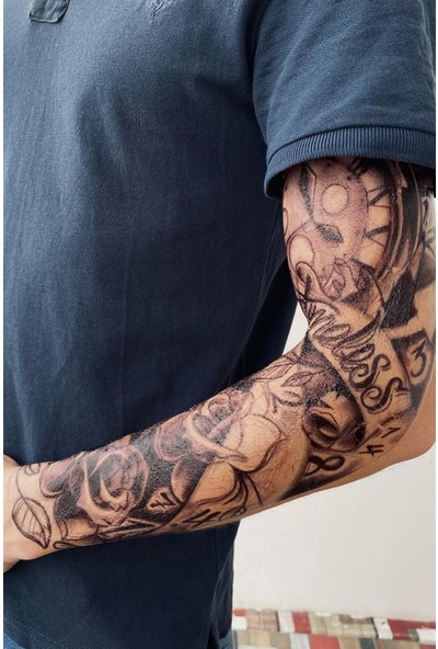 Takıştır Geçici Saat Modelli Kol Dövme Tattoo