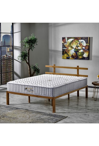Royal Bedding Silver Kuş Tüyü Süngerli Paket Yaylı Yatak (5 Bölgeli Paket Yay Sistemi)