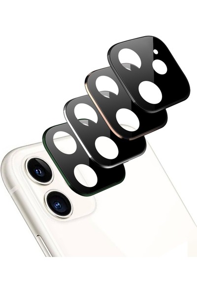 Omelo Apple iPhone 12 Mini Kırılmaz Cam Kamera Lens Koruyucu Komple Cam Siyah