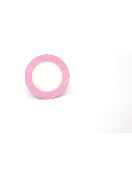Açık Pembe Renkli Kasa 12W Slim Panel LED Spot 3500K 6500K