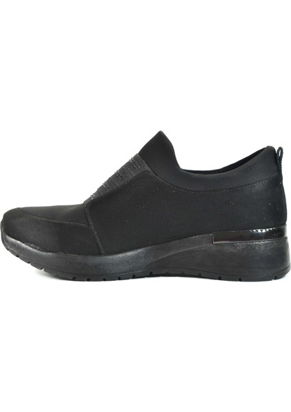 21BK40.303 Siyah Streç Siyah Sneaker Kadın Ayakkabı modelleri