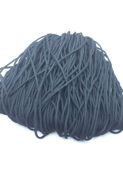 Siyah Renkte 6 mm Polyester Eşofman Kapşon Bağcık Hamak Ipi (10 mt Makaraya Sarılı Halde) fiyatları