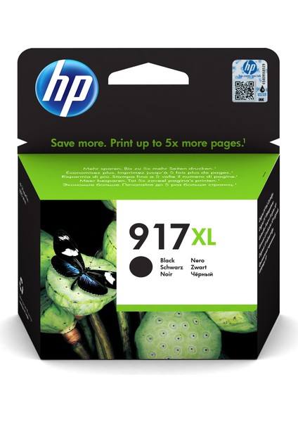 917XL Siyah Yüksek Kapasiteli Mürekkep Kartuşu 3YL85AE