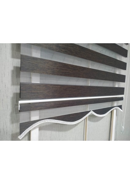 Dilimli Soft Bamboo Acı Kahverengi Zebra Perde modelleri