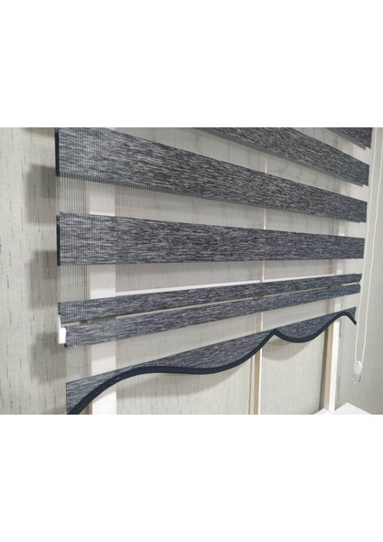 Dilimli Soft Bamboo Siyah Zebra Perde modelleri