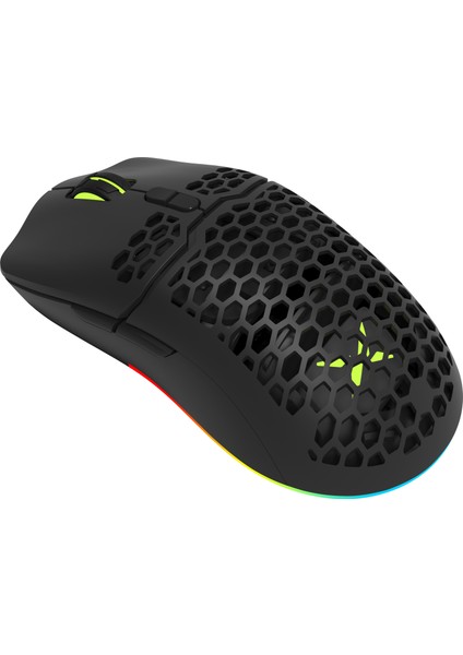 M700BU Rgb 67G Ultra Hafif Kablolu Oyuncu PMW3389 Sensörlü 16000 Dpı Mouse Siyah