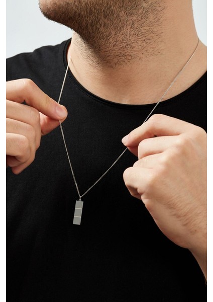 Unisex 925 Ayar Gümüş Layers Kolye