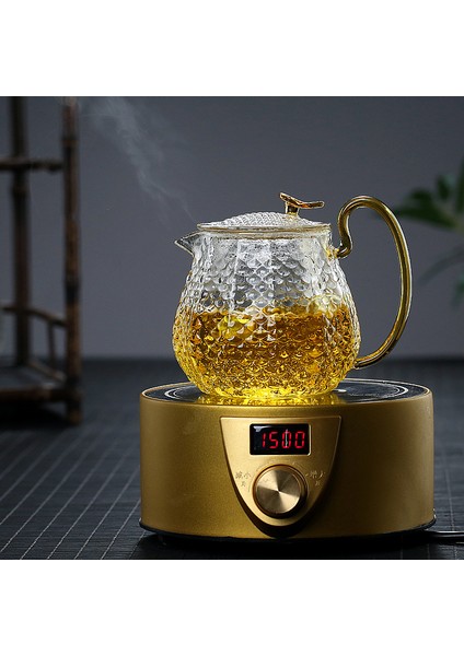 Yüksek Borosilikat Cam Çaydanlık Ev Yüksek Sıcaklık Direnci Çekiç Desen Demlik Kung Fu Çay Seti Filtre Kabarcık Çaydanlık | Çaydanlıklar (Yurt Dışından) fırsatları