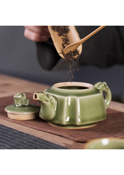 200Ml Longquan Celadon Çin Tarzı Archaize Sır Çaydanlık El Yapımı Küresel Filtre Çaydanlık Çin Kung Fu Kettle | Çaydanlıklar (Yurt Dışından)