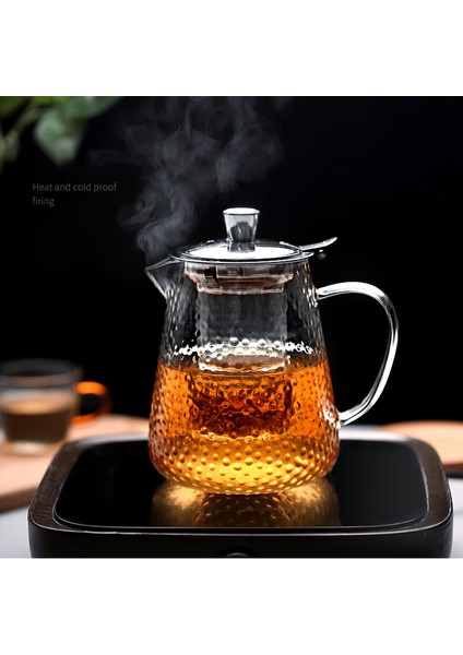 Cam Çay Pot Isıya Dayanıklı Yüksek Kaliteli Cam İle Çay Demlik Filtre Çekiç Su Isıtıcısı Kahve Sürahi Ofis Ev Cam Çay Seti Için | Çaydanlıklar (630Ml) (Yurt Dışından)