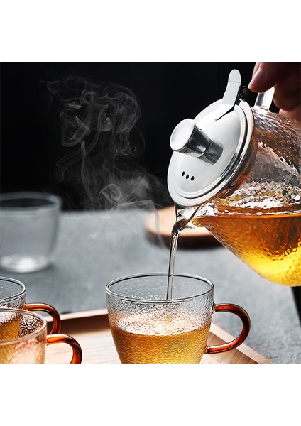 Cam Çay Pot Isıya Dayanıklı Yüksek Kaliteli Cam İle Çay Demlik Filtre Çekiç Su Isıtıcısı Kahve Sürahi Ofis Ev Cam Çay Seti Için | Çaydanlıklar (630Ml) (Yurt Dışından)