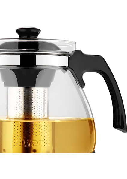 Büyük Kapasiteli Temizle Borosilikat Cam Çaydanlık Paslanmaz Çelik İle Demlik Puer Su Isıtıcısı Isıtmalı Konteyner Kahve Çaydanlık Maker | Çaydanlıklar (2300Mlc165) (Yurt Dışından)