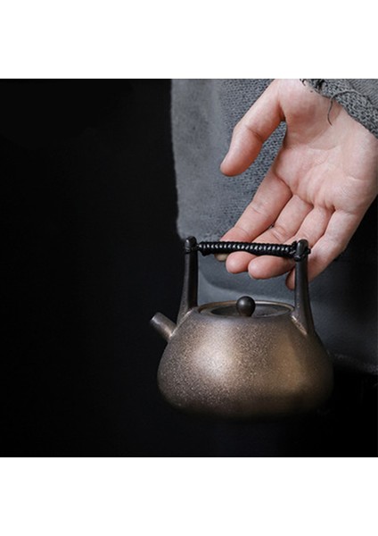 Stil Seramik Çaydanlık Retro Işın Pot Kungfu Çay Seti Çaydanlık Stoneware Gilt Çaydanlık Oolong Çay Kaynar Su Çaydanlık | Çaydanlıklar (Yurt Dışından)